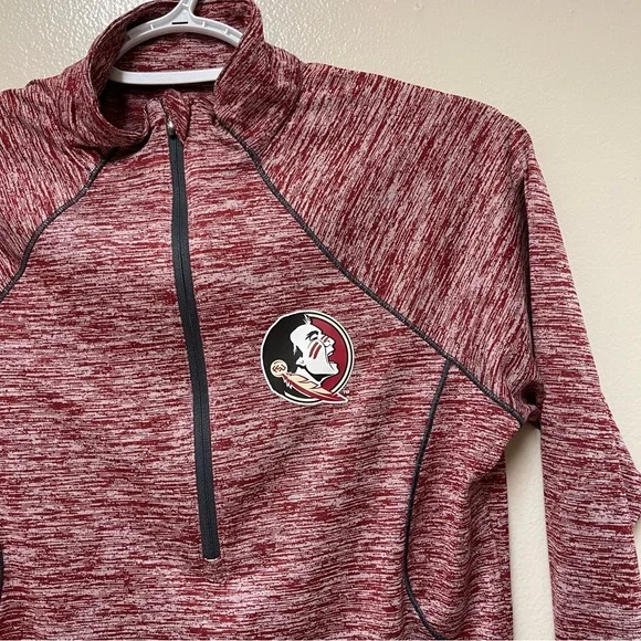 FSU Seminoles Half Zip Under Armour Pullover Size Small Long Sleeve Shirt Noles - Picture 1 of 12